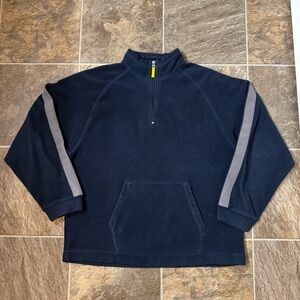 Rare Vintage 2000 GAP 1/4 Zip Heavy Fleece Pullover XL Navy Blue